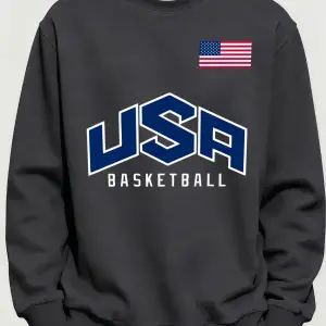 ABD Basketbol Oyunu Baskıları Kış Günlük Erkek Tişörtü Rahat Rahat Kazaklar Polar Yumuşak Sok