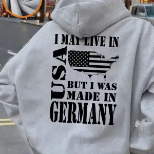 ABDde Yaşarlar Ama Almanyada Üretiyor Baskılı Kapüşonlu Üstler Kadınlar Kışlık Polar Sıcak