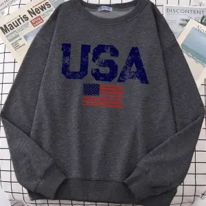 Abd mektuplar amerikan bayrağı yıldız ve çizgili kadınlar Hoody sokak boy Hoodies kişilik sıc