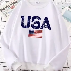 Abd mektuplar amerikan bayrağı yıldız ve çizgili kadınlar Hoody sokak boy Hoodies kişilik sıc