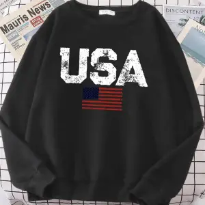 Abd mektuplar amerikan bayrağı yıldız ve çizgili kadınlar Hoody sokak boy Hoodies kişilik sıc