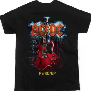AC DC BACK IN BLACK AC/DC NEW BLACK T-SHIRT ÖN VE ARAKA BASKILI