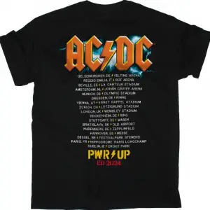 AC DC BACK IN BLACK AC/DC NEW BLACK T-SHIRT ÖN VE ARAKA BASKILI