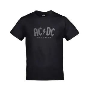 Ac Dc Back In Black Gri Baskılı Unisex Siyah