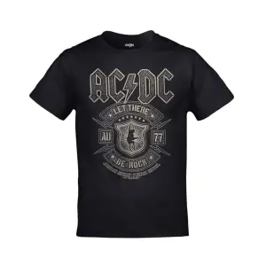 Ac Dc Let There Be Rock Baskılı Unisex Siyah