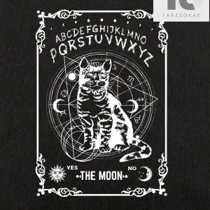 Academia Kedi & Harf Grafikli Tişört