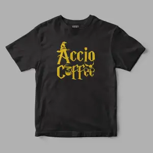 Accio Coffee Harry Potter Baskılı Tişört
