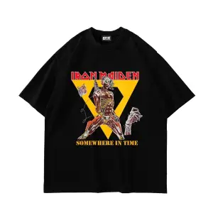 Adrift Somewhere In Time Baskılı Oversize Unisex Siyah