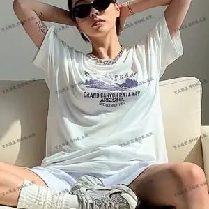 AGEO OF STEAM Baskılı Oversize Kalıp Unisex T-shirt