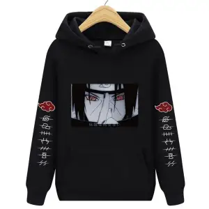 Akatsuki Naruto Unisex Kapüşonlu Hoodie 12102 Siyah