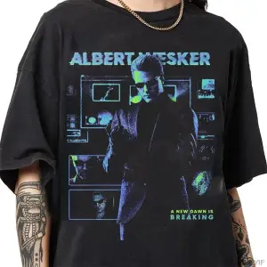 Albert Wesker Resident Evil Biohazard Oyunu T-shirt Erkekler Kadınlar Için % 100% Pamuk T Shi
