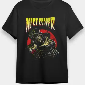 Alice Cooper Siyah Unisex Tişört T-Shirt