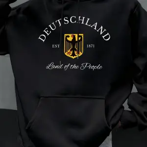 Almanya Halkın Ülkesi Desen Erkekler Kapüşonlular Cep Trendy Sokak Giyimi Tüm Maç Hip Hop Hoo