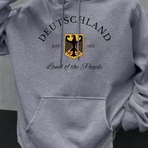 Almanya Halkın Ülkesi Desen Erkekler Kapüşonlular Cep Trendy Sokak Giyimi Tüm Maç Hip Hop Hoo