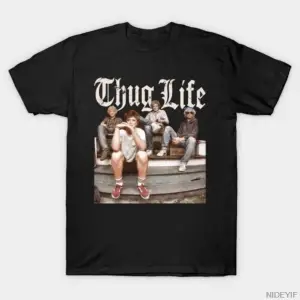 Altın Kızlar Thug life T-shirt Erkekler Kadınlar için % 100% Pamuklu Tişörtler Kısa Kollu Üst