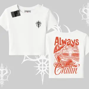 Always Chillin Kedi Arka Baskılı Babby Tee Tshirt