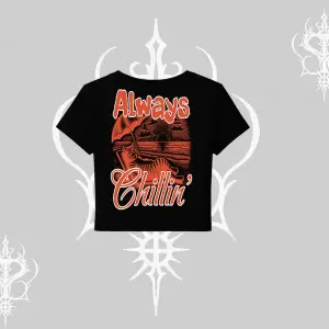 Always Chillin Kedi Arka Baskılı Babby Tee Tshirt