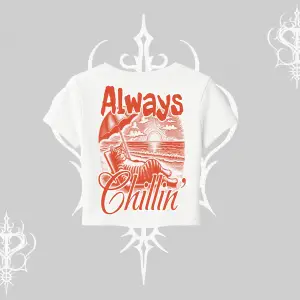 Always Chillin Kedi Arka Baskılı Babby Tee Tshirt
