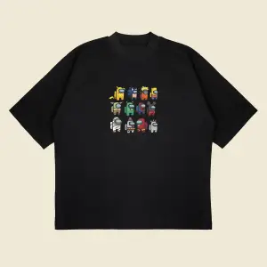 Among Us Baskılı Oversize Unisex Pamuklu Nefes Alan Kalın Kumaşlı