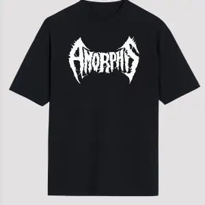 Amorphis Siyah Unisex Oversize Tişört T-shirt