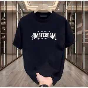 Amsterdam Baskılı Beyaz Erkek