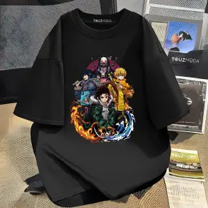 Anime Demon Slayer Baskılı Unisex Oversize
