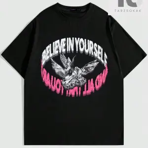 Anime Erkek Kafatası Baskılı T-shirt