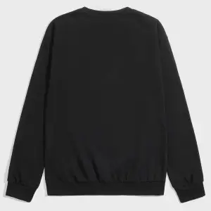 Anime Guys Letter Animal Graphic Sweatshirt Siyah