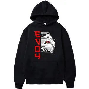 Anime Ilk D Hoodie Japonya Araba Hoodie Kapşonlu 14712 Siyah