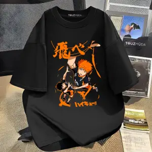 Anime Karasuno Haikyuu Baskılı Unisex Oversize