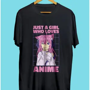 Anime Kızları Anime Çizim Baskılı Unisex Tişört