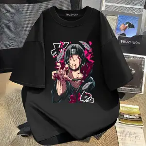 Anime Naruto itachi Uchiha Baskılı Unisex Oversize