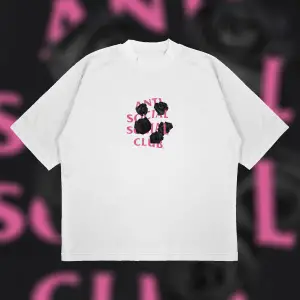 Anti Social Social Club Black Rose Oversize Unisex Pamuklu Nefes Alan Kalın Kumaşl