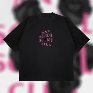 Anti Social Social Club Black Rose Oversize Unisex Pamuklu Nefes Alan Kalın Kumaşl