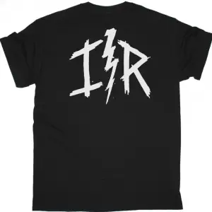 ANVIL ON ANVIL LOGO NEW BLACK T SHIRT ÖN VE ARAKA BASKILI
