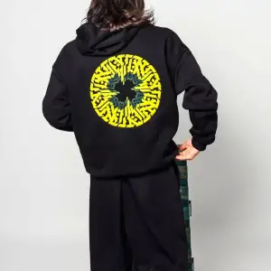 Arabic Font Sarı Baskılı Oversize Unisex Premium Siyah