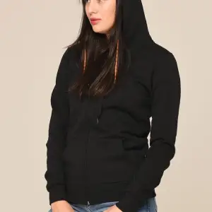 Arascom Kadın Siyah Fermuarlı Kapüşonlu Hırka Ars-swt