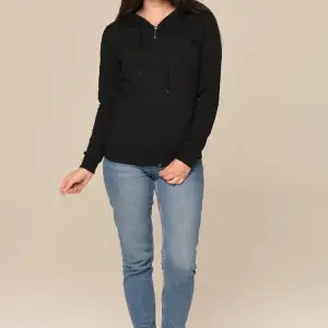 Arascom Kadın Siyah Fermuarlı Kapüşonlu Hırka Ars-swt