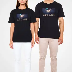 Arcane Siyah Unisex Tişört T-Shirt
