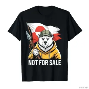 Arctic Island Satılık Değil Kuzey Bayrağı T-shirt Erkekler Kadınlar için % 100% Pamuklu Tişör