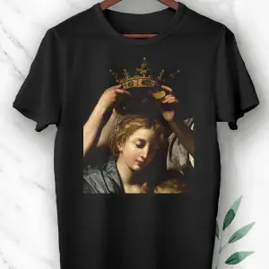 Art Bartolomeo Cavarozzi Tablo Baskılı Siyah Unısex Tişört