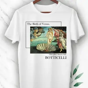 Art Botticelli Venüsün Doguşu Eseri Baskılı Beyaz Unısex Tişört