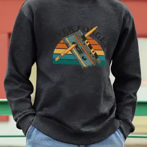 Asla Unutma Walkman Desen Erkekler Kazak Sokak Rahat Kazak Gevşek Yumuşak Üst Polar Sokak Sti