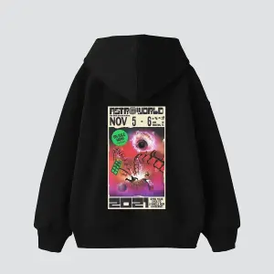 AstroWorld Baskılı Oversize Unisex Beyaz