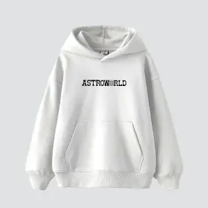 AstroWorld Baskılı Oversize Unisex Beyaz