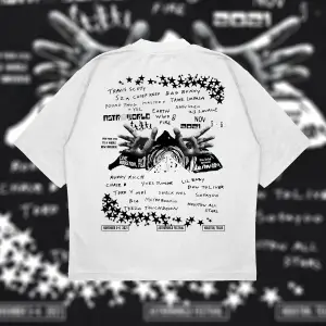 Astroworld Oversize Unisex Pamuklu Nefes Alan Kalın Kumaşlı