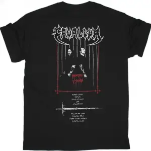 AT THE GATES LOGO NEW BLACK T-SHIRT ÖN VE ARAKA BASKILI