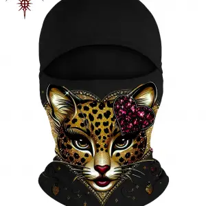 ATEŞLİ LEOPAR DESEN  Motosiklet Giyim Maske & Balaklava