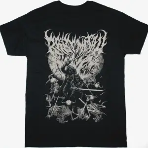 ATROCITY HALLUCINATIONS NEW BLACK T-SHIRT ÖN VE ARAKA BASKILI