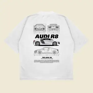 Audi R8 Boxy Fit Oversize Unisex Tshirt – Baskılı Tişört |